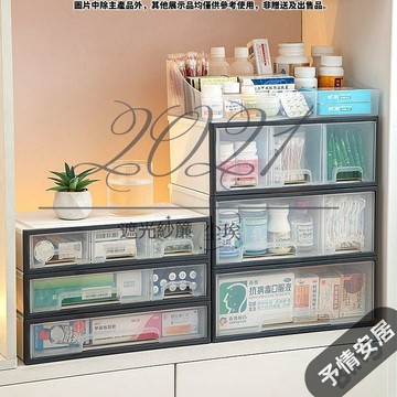 CAO家用藥箱 家庭裝 大號抽屜式 常用藥品收納盒 多層 大容量 透明分類藥櫃 急救用品收納櫃 收納盒 收納箱 抽屜 收