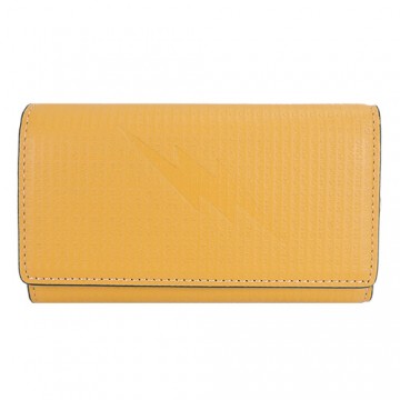 agnes b. 滿版壓印鎖包(閃電)-土黃