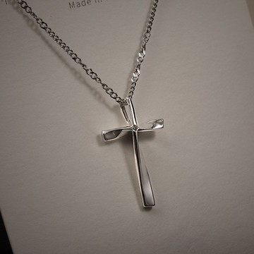 【JK銀飾】湧泉十字／925純銀-項鍊