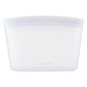 LocknLock 樂扣樂扣 白金矽膠碗型密封袋 白色 1L  單品  1個