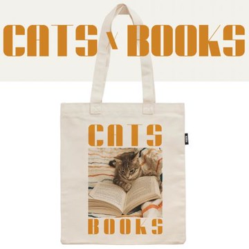 Goblin貓cat書book咖啡coffee/凡物制單肩印花文藝購物帆布包袋