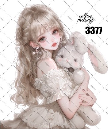 original sticker no.3377 人物貼紙 原創貼紙 原創人物貼紙 裝飾貼紙 cotton melody