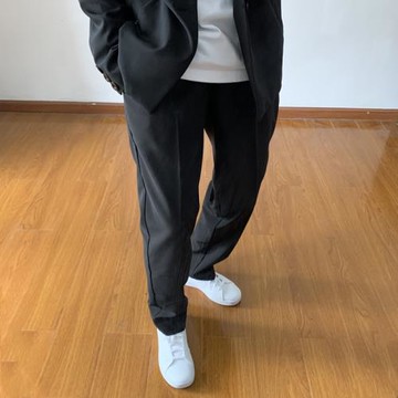 春夏款寬松直筒墜感西褲男韓版潮流輕熟風休閑百搭小個子闊腿長褲