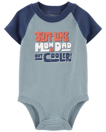 Baby Short-Sleeve Mom and Dad Bodysuit