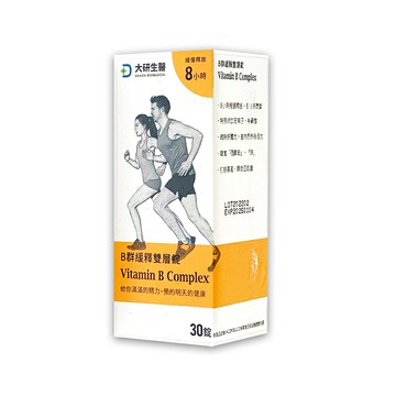 大研生醫 B群緩釋雙層錠(30錠)【i -優】