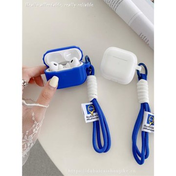 簡約純色小清新適用airpods pro2蘋果無線藍牙耳機套airpods1/2代軟殼硅膠pro新款4代3代防摔保護套男女手繩