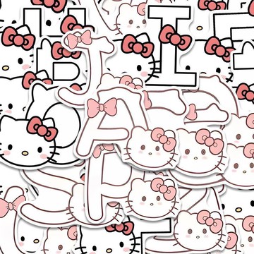 ✨桃園出貨✨240張卡通可愛字母hellokitty貼紙三麗鷗diy筆記本手機行李箱防水