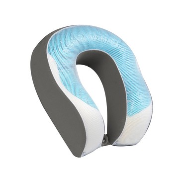 涼感U型記憶枕 25-25011 (顏色隨機出貨) 戶外 露營 旅遊 出國 舒適 涼感 頸枕