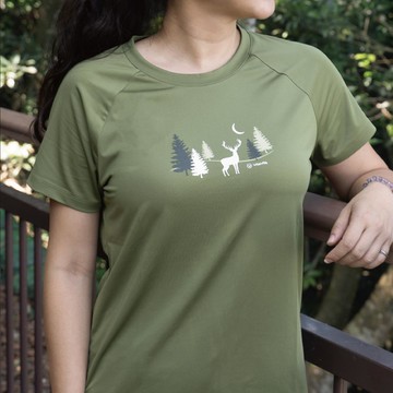 🌟100%環保再生🌱UPF50+涼感循環極風衣＿短袖【森林水鹿】