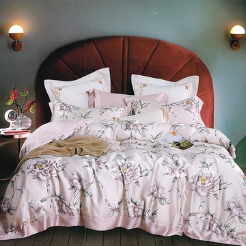 Grace Life 頂級精緻系列 60支100%天絲4件式兩用被床包組  棉被 + 床包 + 枕套2個  加大  芳顏