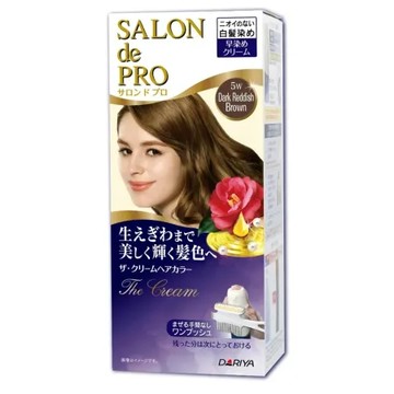 Dariya沙龍級白髮專用快速染髮霜5W深紅棕