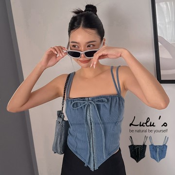 出清49折/時髦達人馬甲感牛仔細肩背心２色【A01240207】