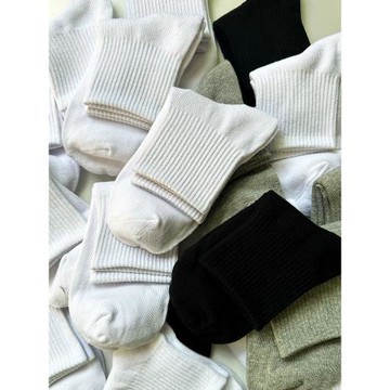 跨店滿200減30新疆棉白色襪子女純棉薄款黑色春秋學生運動男中筒