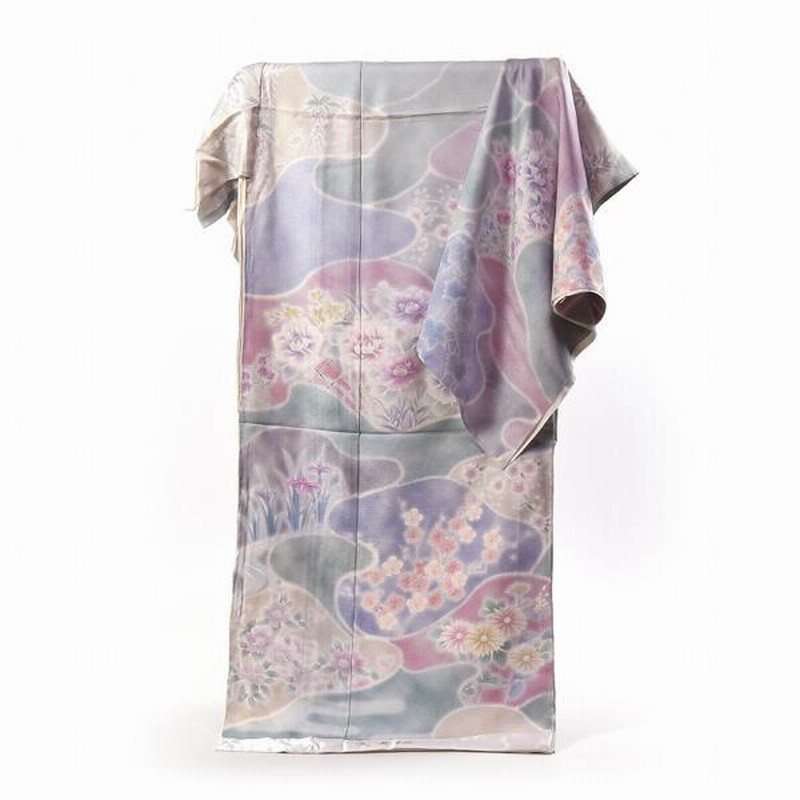 新品 仮絵羽 松井青々 丹後ちりめん 正絹 訪問着 着物 呉服 手描き 京友禅 京友禅 訪問着(仮絵羽) お仕立てしてお届けします 新品