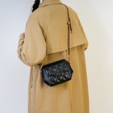 2025新款秋冬輕奢高級感小眾超火爆款手機包菱格鏈條斜挎小包包女