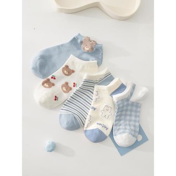 襪子女夏季棉質可愛軟糯卡通防滑不掉跟吸汗透氣外穿ins潮短筒襪