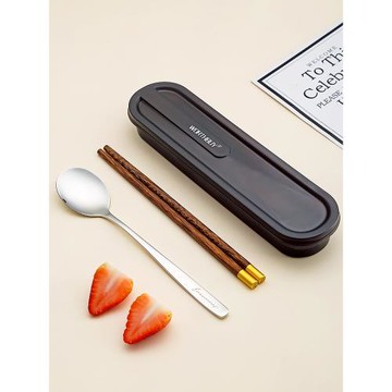 不銹鋼勺子筷子便攜盒外帶餐具收納盒戶外一人用小學生兒童三件套