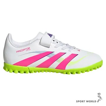 Adidas 足球鞋 大童鞋 魔鬼氈 Predator Club 白 ID3808