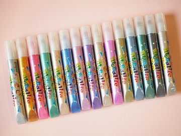 【愛玩色創意館】3D金屬色彩繪顏料15色組 手工藝DIY 生活創作