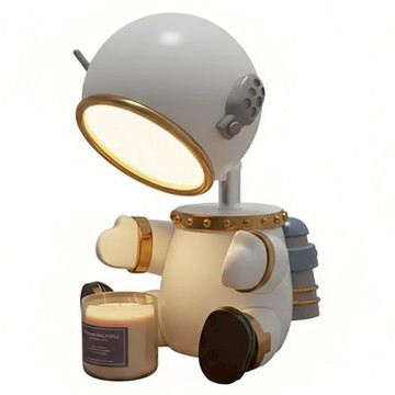 Rofancy 洛帆晞 照明融蠟燈 可愛卡通太空人造型 香氛蠟燭暖燈 居家裝飾檯燈  準備出發太空人