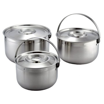 ondo 316不鏽鋼三件式調理鍋組 (16cm+19cm+22cm)  小630ml + 中2500L + 大4000L  單色  1組
