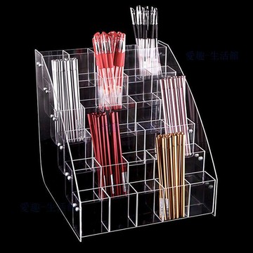 🔥臺灣出貨🔥學生文具店網紅透明亞克力筆架中性筆收納展示收納盒架桌面收納盒06oE