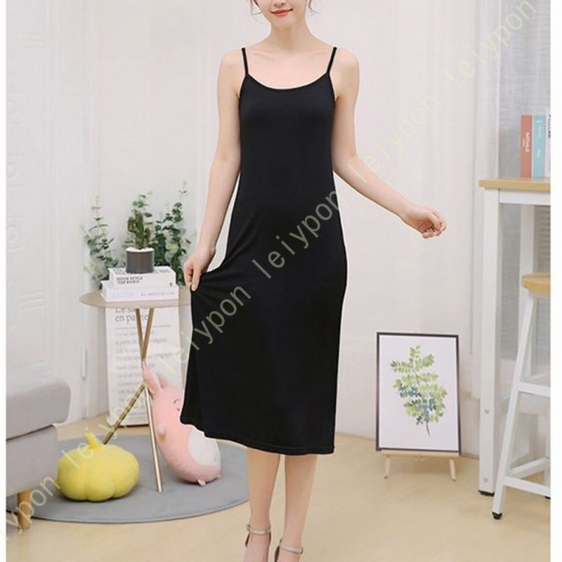 ワンピース ドレス キャミソール ワンピース インナー ミモレ丈 キャミワンピ ビックサイズ モダール 無地 ゆったり Aライン ワンピース ショート丈 インナー 通販 Lineポイント最大0 5 Get Lineショッピング