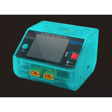 ✿AREA.TOY✿HOTA D6 PRO 650W 15A雙通道路鋰電池平衡充電器(110V台灣插頭)