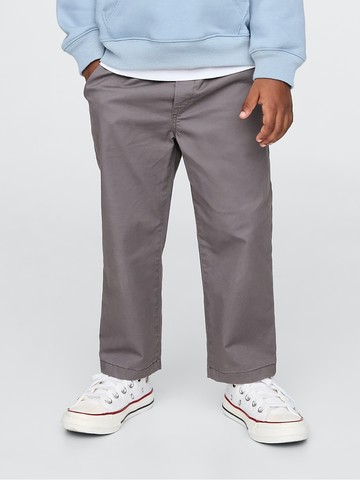 男幼童裝 抽繩鬆緊卡其褲-灰色