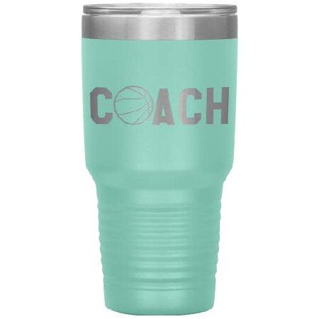 Basketball Coach Tumbler Basketball Coach Gift 30oz Insulated Engraved Stainless Steel Basketball Coach Cup Teal