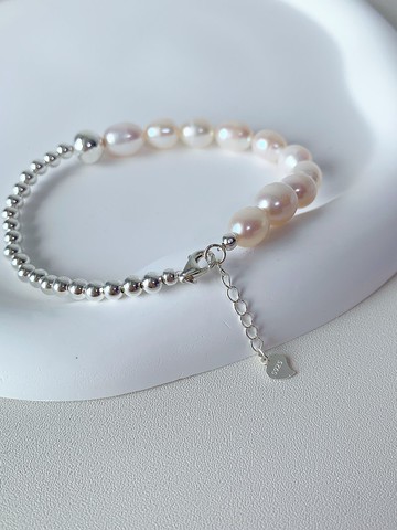 天然淡水珍珠S925銀手鏈
