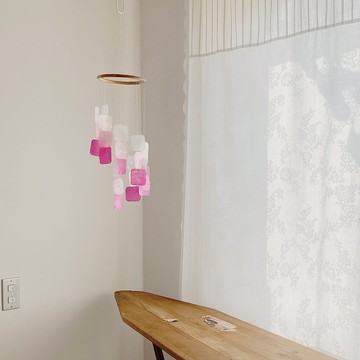 預製|義大利鋼琴-方形-粉紅色|殼牌風鈴手機| #0-402-PK