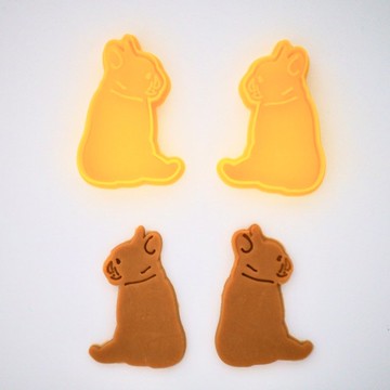 迷你愛心款【M 尺寸】法鬥成對餅乾模具