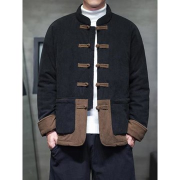 (免運)冬季男裝新款中國風棉衣休閑保暖復古新中式棉服棉襖唐裝漢服外套