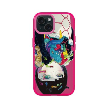 iPhone 15 Clear 粉漾桃 - MITSUME - Ghost charm