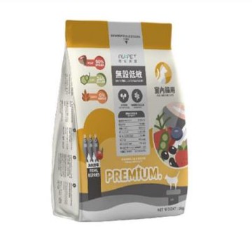 NU4PET陪心寵糧-無穀低碳貓糧-海魚野莓口味(泌尿保健、180億腸道益生菌) 1KG(購買第二件贈送寵喵樂-貓草玩具x1包)