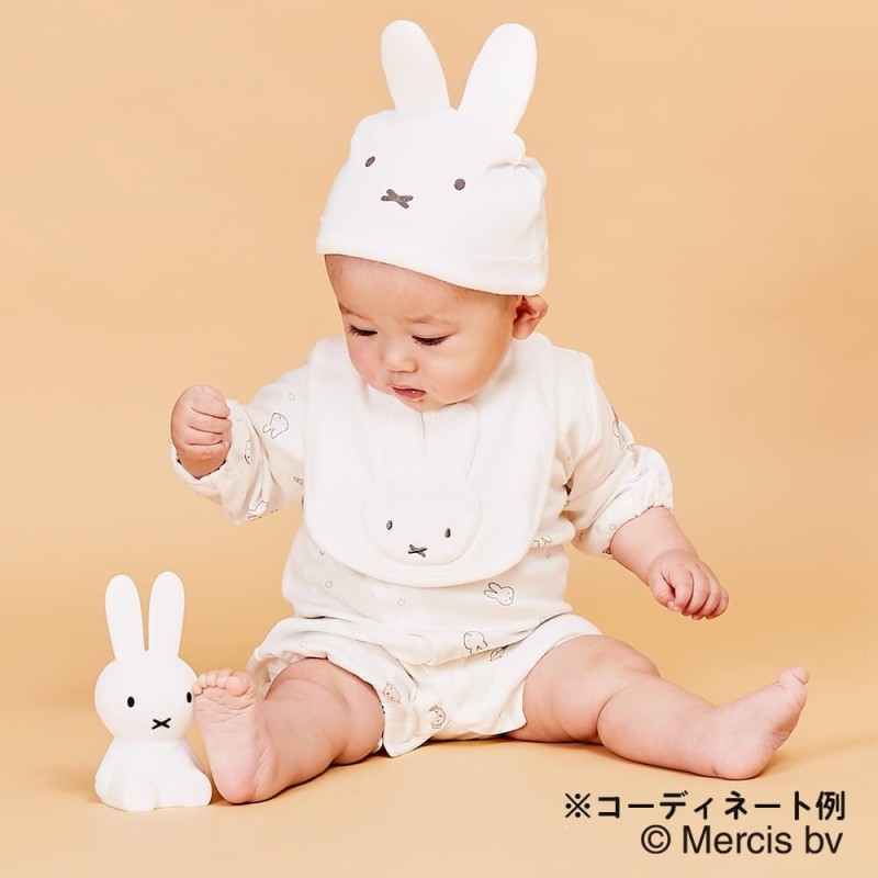 miffy ミッフィー 新生児帽子 モノトーン | LINEショッピング