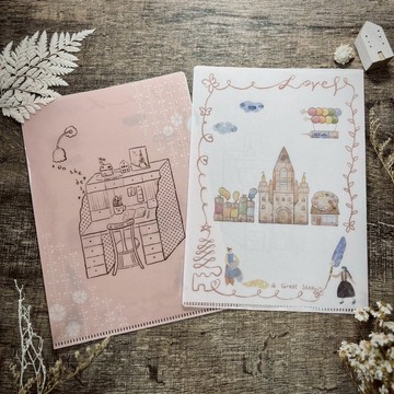 L型單層A5資料夾-書桌城堡遊