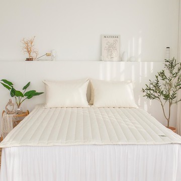 灰牛 純粹優質有機棉睡墊  米色  110 x 200 公分