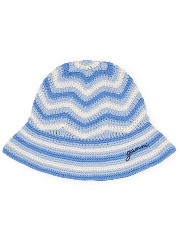 Cappello a secchiello in cotone alluncinetto