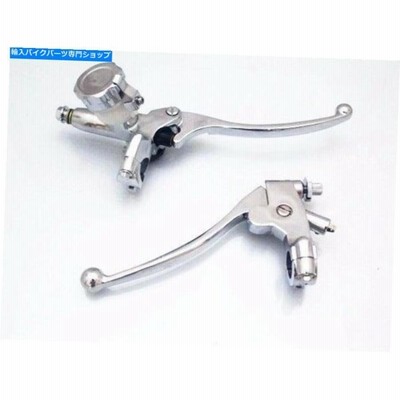 クロームパーツ クローム7/8 "ハンドルバー17 mm油圧ブレーキクラッチレバーオートバイカフェレーサー Chrome 7/8" Handlebar 17 mm Hydraulic Brake
