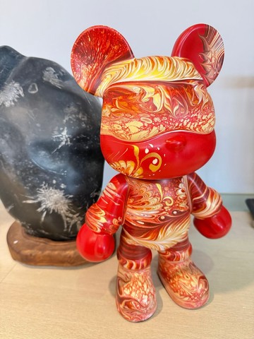 紅韻金羽 潮玩DIY手作流體熊 居家擺件 公仔 存錢罐 生日禮物