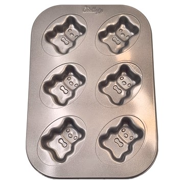 Betty's 焙蒂絲 六連小熊烤盤 BP7003  1個  26.5x18.5cm