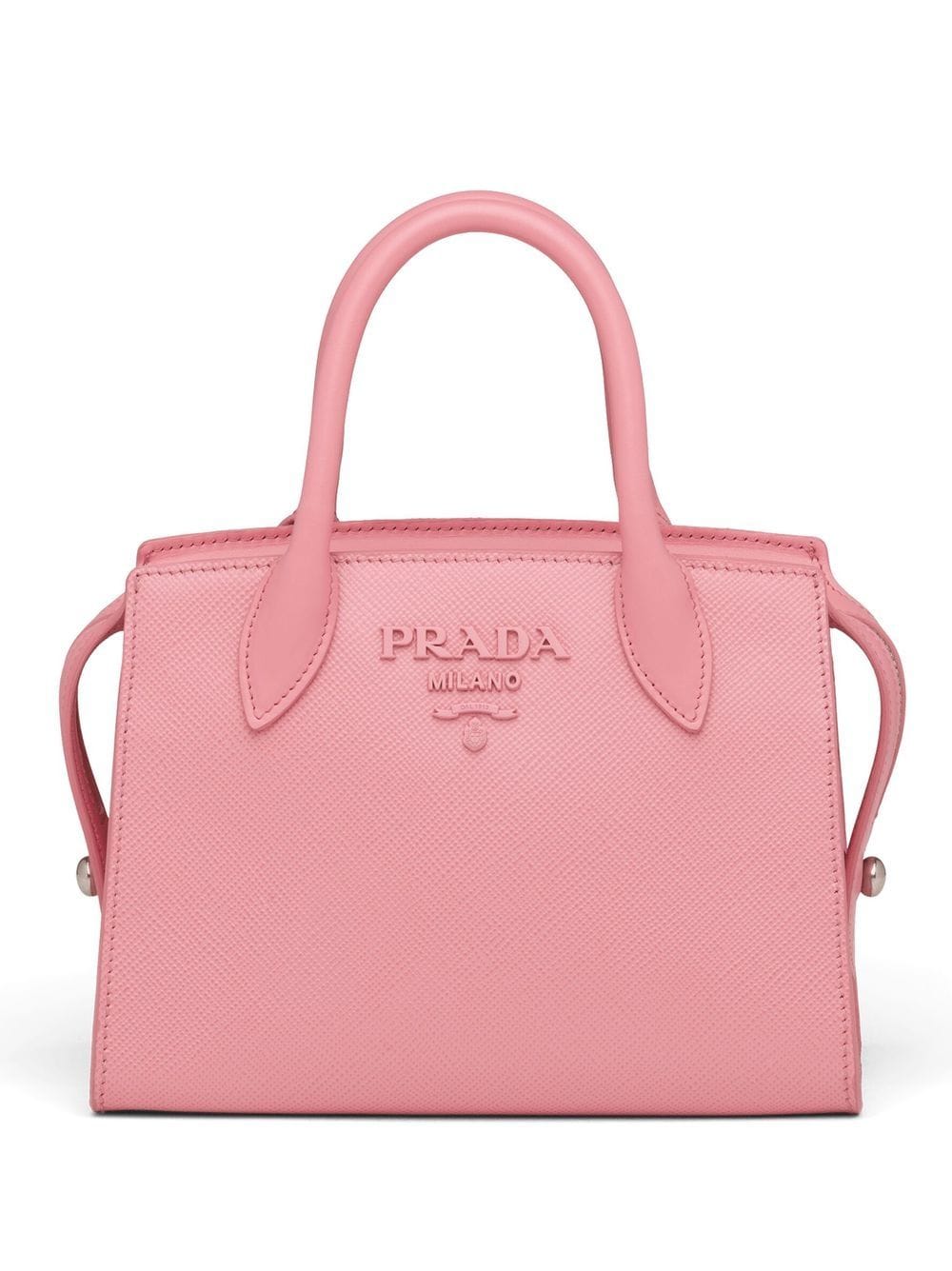 Prada - logo-plaque tote bag - women - Calf Leather - OS - Pink