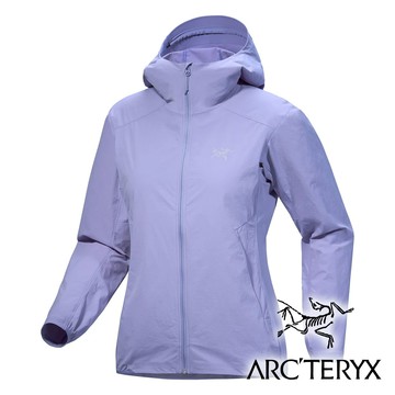 【Arc'teryx 始祖鳥】女 Gamma輕量軟殼連帽外套『月石藍』X007779 戶外 露營 登山 健行 休閒 時尚 輕量 軟殼 外套