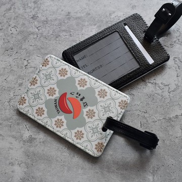 【桐鹿】海棠臺灣 皮革行李吊牌/證件套_好茭杯(復古)