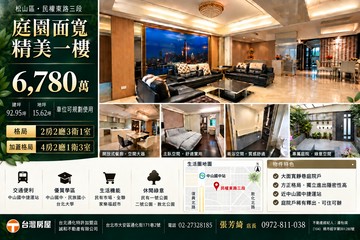 庭園面寬精美一樓｜台北市松山區民權東路三段
