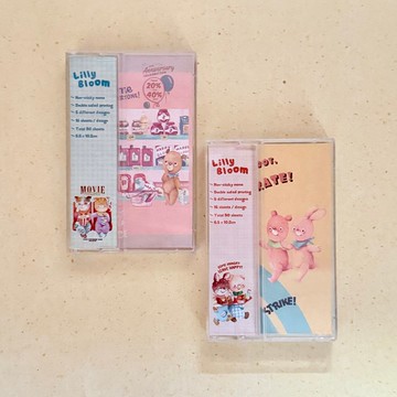 可愛美式風卡式盒雙面便條紙 2款