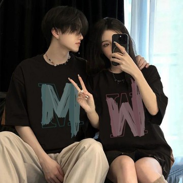 台灣现貨【情侶上衣】夏天短袖 100%純棉情侶裝 短袖上衣 女生上衣 男生短袖 百搭T恤 寬鬆休閒上衣 女生短袖 上衣男