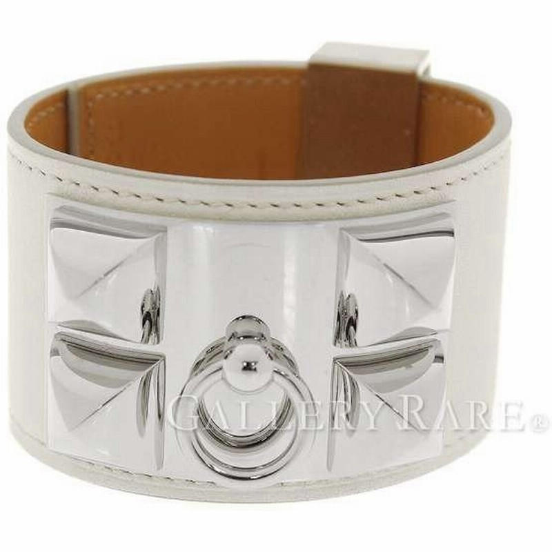 エルメス ブレスレット コリエドシアン Collier De Chien ホワイト シルバー金具 ヴォースイフト A刻印 T2サイズ Hermes バングル 通販 Lineポイント最大0 5 Get Lineショッピング